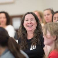 PSS smiling at luncheon